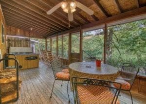 bear cabin porch