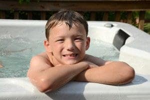 outdoor hot tub at Gatlinburg family cabin rentals