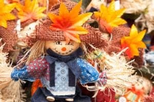 Cute scarecrow for fall craftsmen fair in Gatlinburg Tn