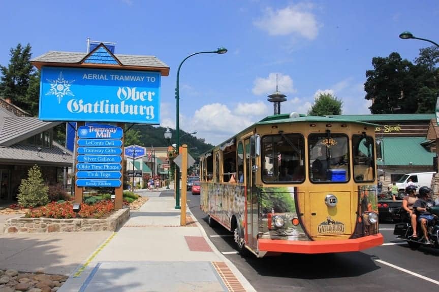 Trolley at Ober Gatlinburg