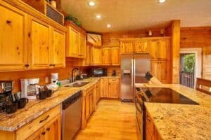 full kitchen inside a Smoky Mountain cabin